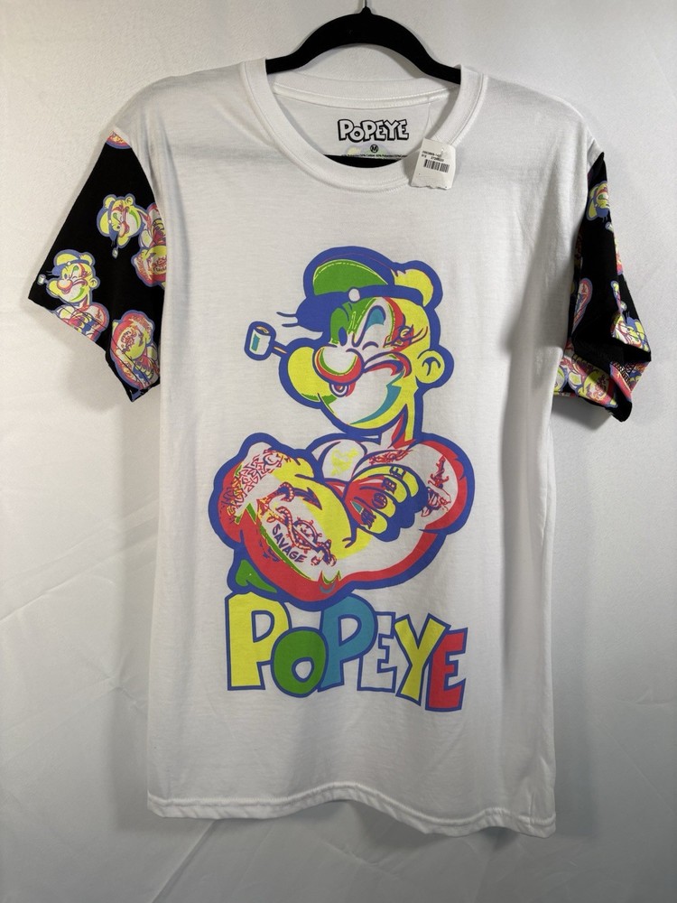 Popeye T shirt size M short sleeve pullover graphic print new