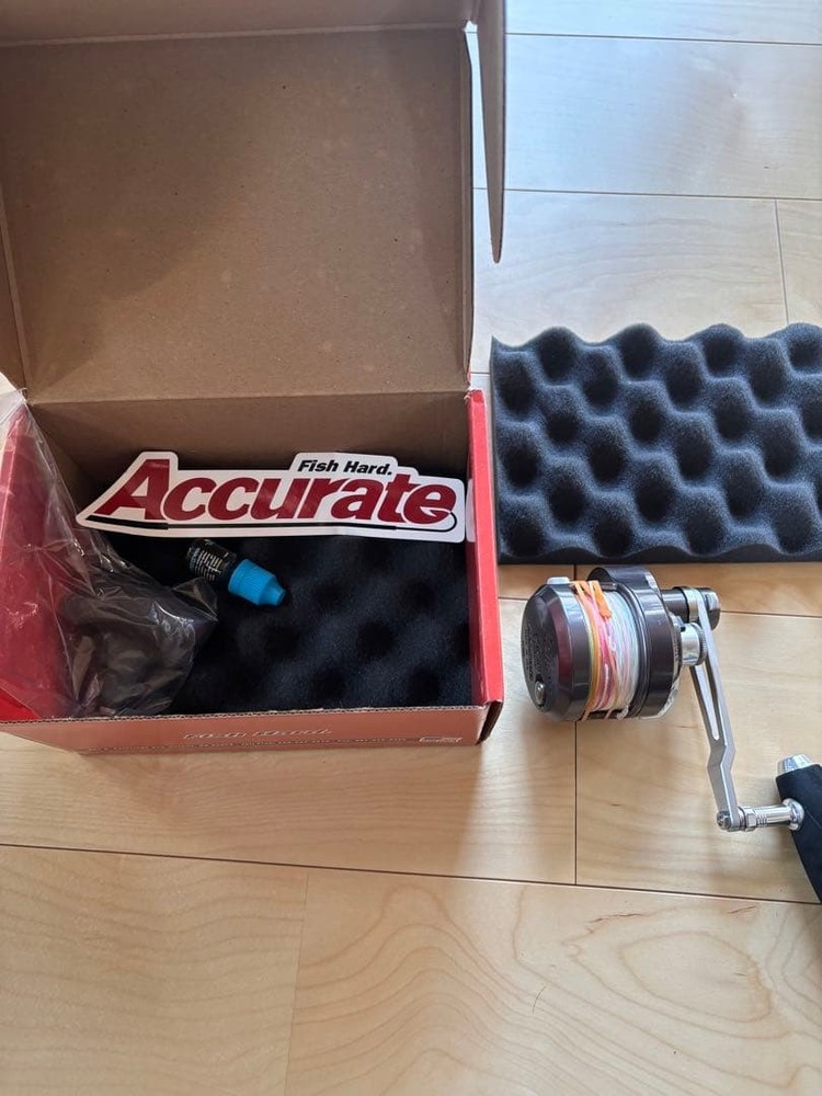 Accurate FX2-500N 2 Speed Bait Reel with Line Used for Tuna-image