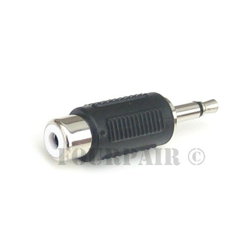 3.5mm Mono Male Plug to RCA Female Jack Audio Adapter Connector Converter Aux