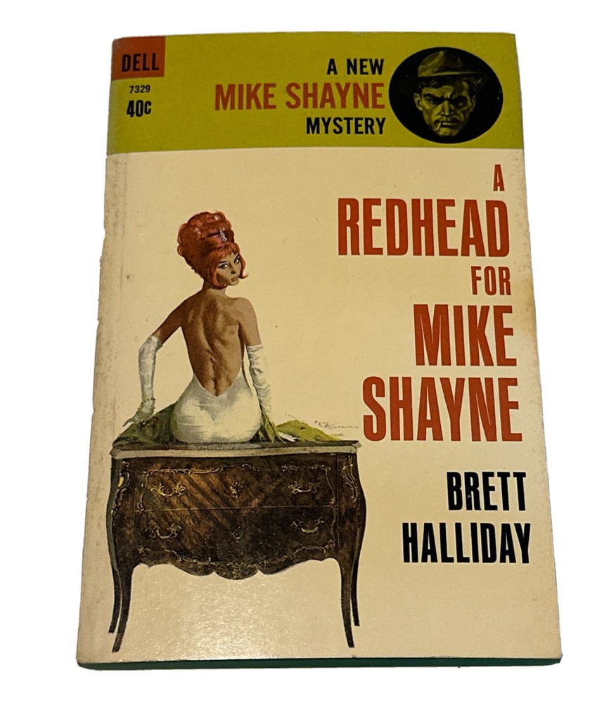 DELL 1964 1st Brett Halliday A REDHEAD FOR MIKE SHAYNE Mike Shayne paperback