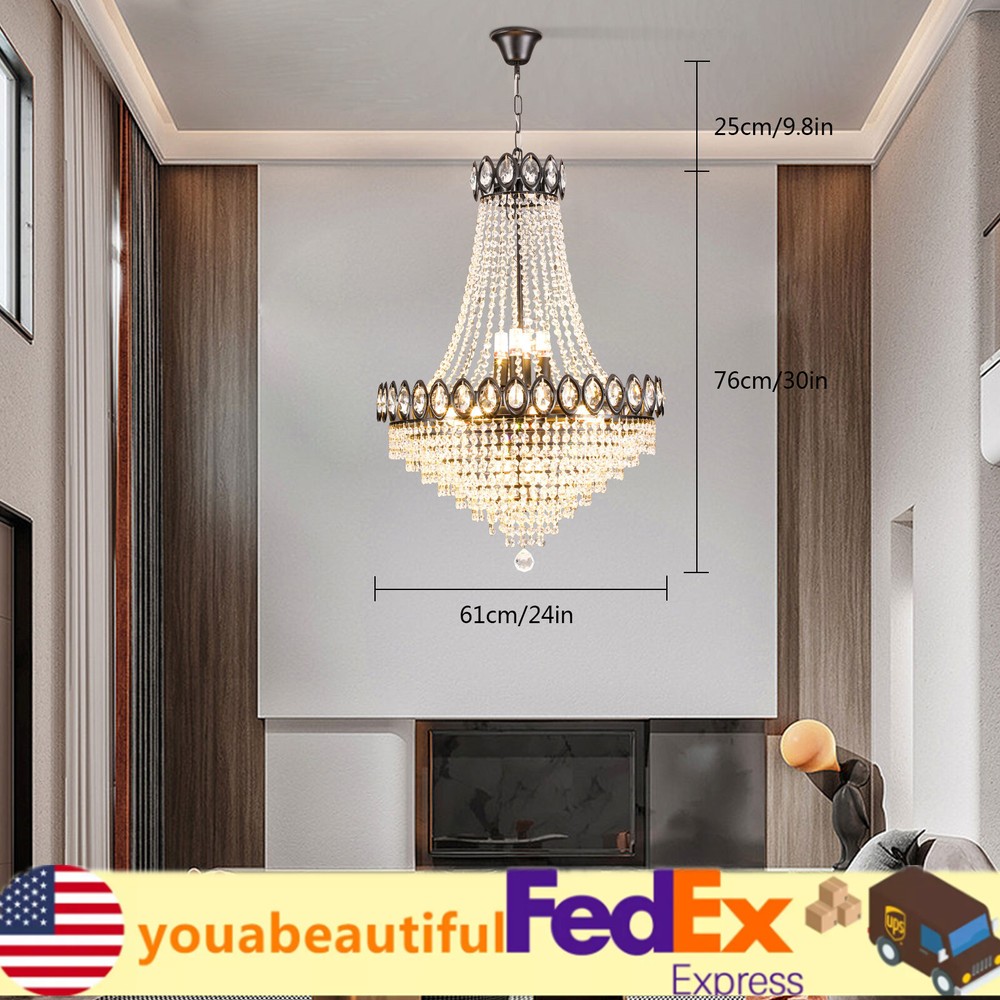 K9 Crystal Modern Luxury Chandelier Ceiling Pendant Light Lighting Lamp Fixture
