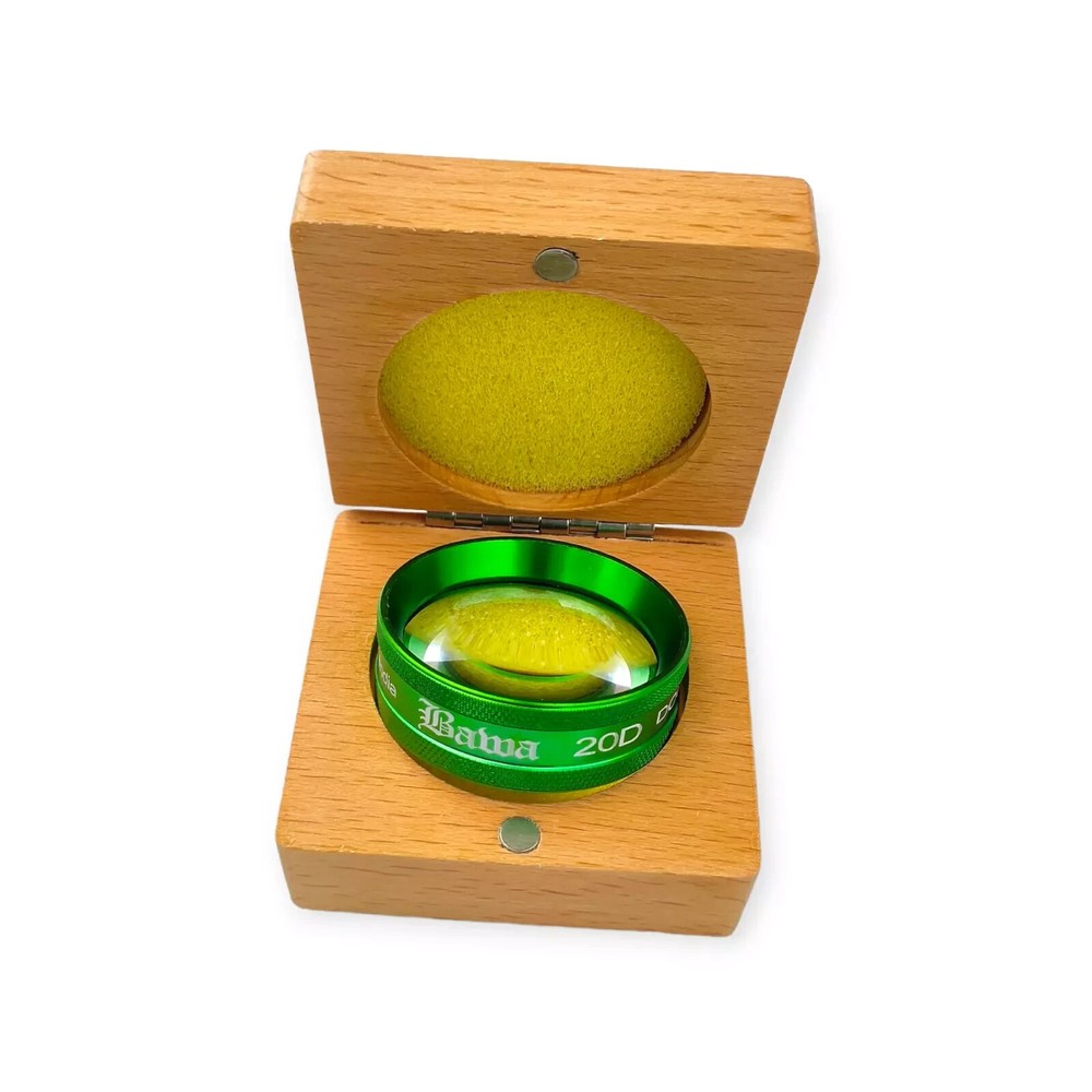 20D Green Double Aspheric Ophthalmology Lens with Storage Box