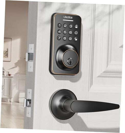 Smart Keyless Entry Deadbolt Lock Set with Keypad and Handle