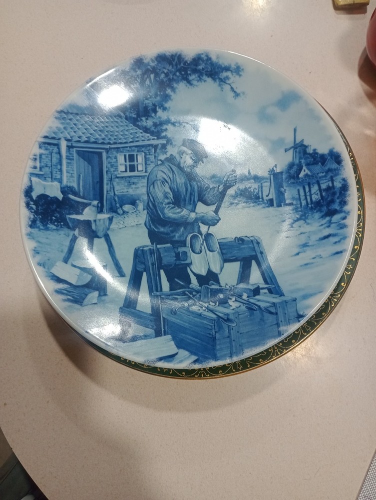 Ter Steege BV Blauw Delft  1984 Blue White Hand painted  In Holland