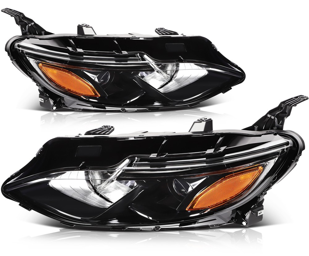 Headlights Assembly Pair Halogen For Chevrolet Malibu 2019-2021 Black Left Right
