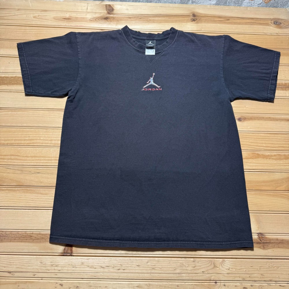 Vintage Y2K Air Jordan Jumpman Center Logo Basketball Sports T-Shirt Men's Large