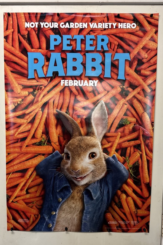 2018 Peter Rabbit Original One Sheet Rolled Double Sided Movie Poster 27X40