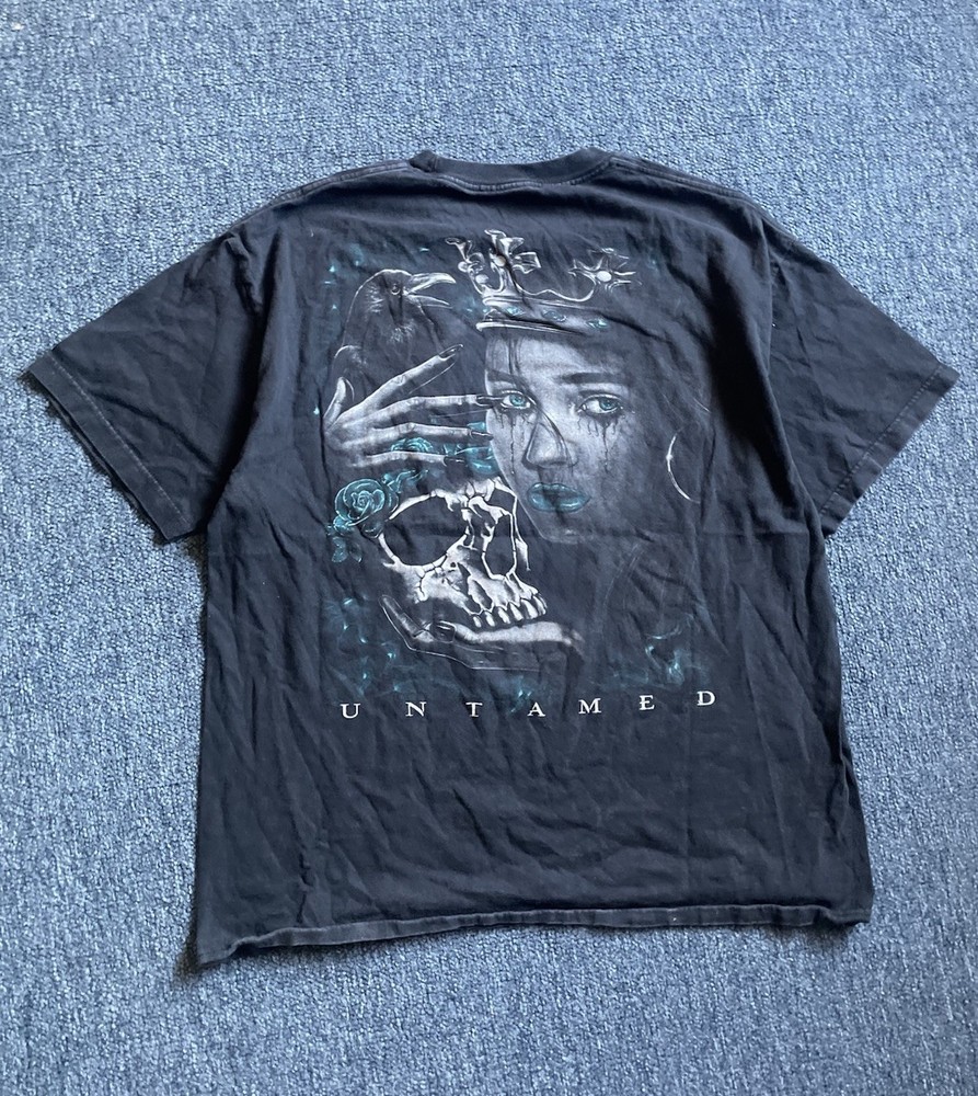 Y2K Skull Sullen Graphic T Shirt Mens Size XL Gothic Art Collective OG Abel