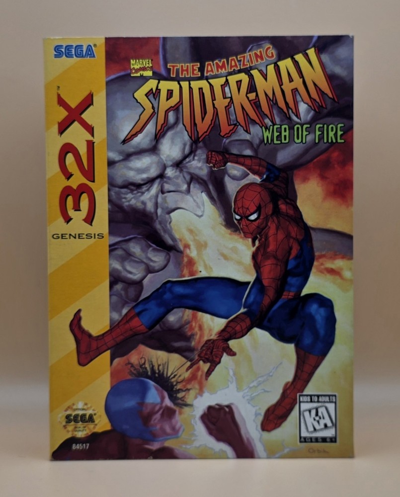 Amazing Spider-Man: Web of Fire (Sega 32X) 100% CIB, Tested & Working