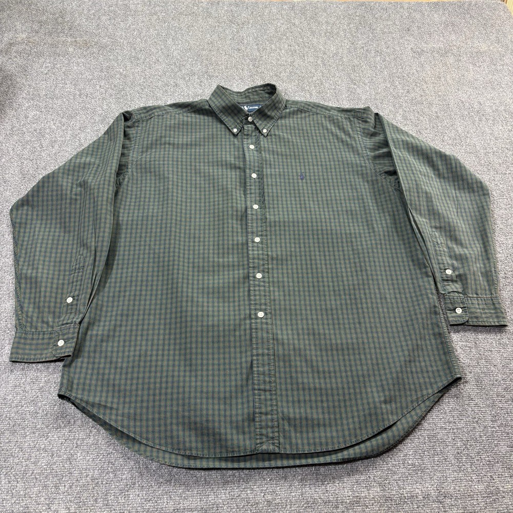 Ralph Lauren Blake Men's Long-Sleeve Plaid Shirt, Size XL, Green