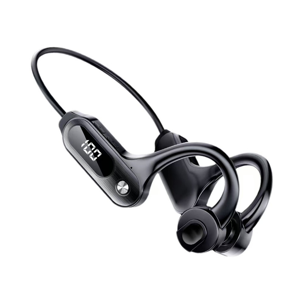 Wireless Bone Conduction Headphones with LED Display for Stable Audio Workouts