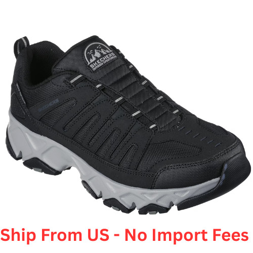 SALE! Skechers Men's Crossbar Slip-on Sneaker Wide, Comfort Cushion, Black/Gray
