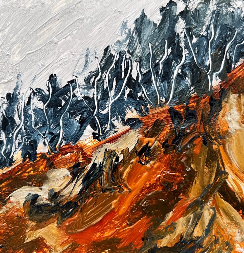 Abstract Forest Mountain Landscape Oil Painting Expressionism Art Ukraine-image