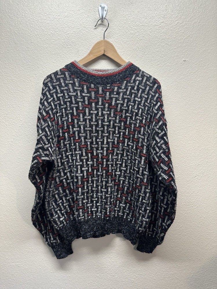 Vintage 80s McGregor Geometric Mens Knit Sweater Mens Large Abstract