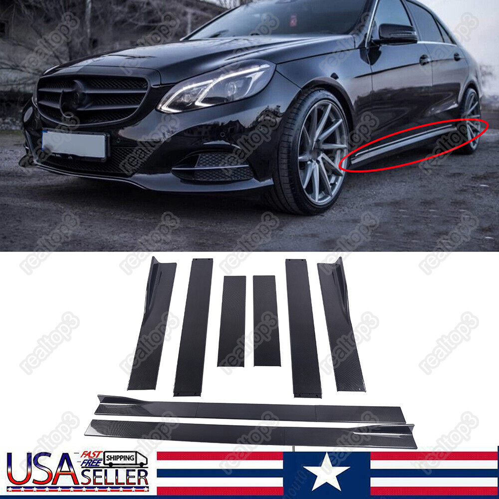 86.6'' Carbon Look Side Skirts Extension Splitter Lip For LEXUS GS 350 450H