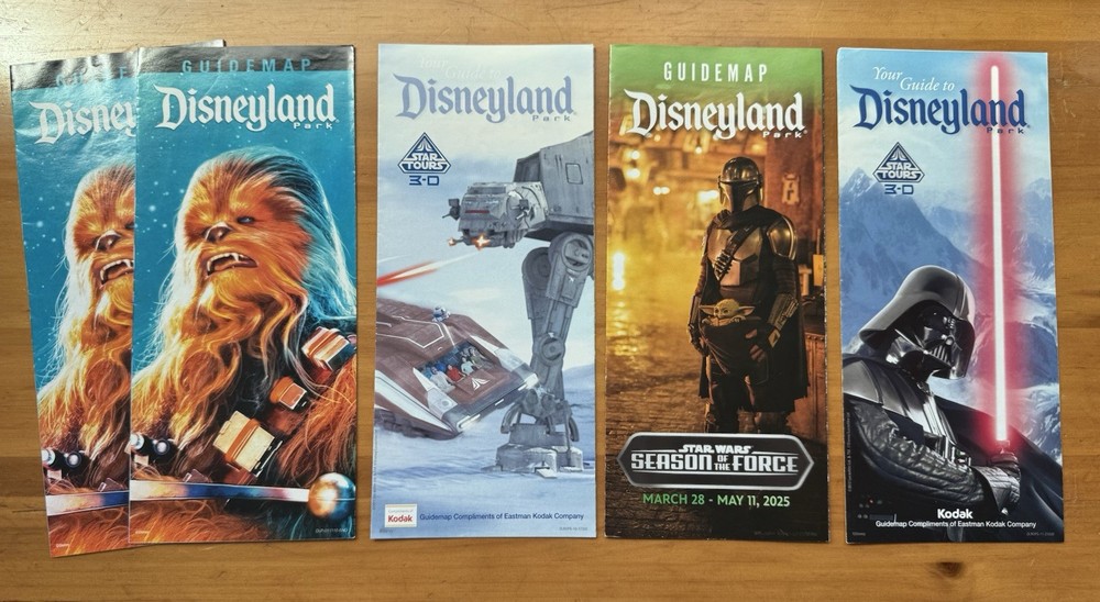 Star Wars Disneyland Park Collectible Souvenir Maps  