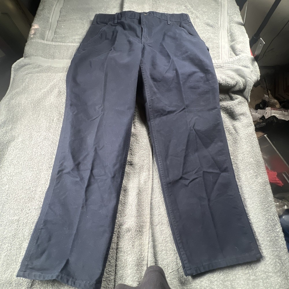 Carhartt Men’s - 38x32 -  Carpenter Pants Navy Blue RN#14806 Straight Loose Fit