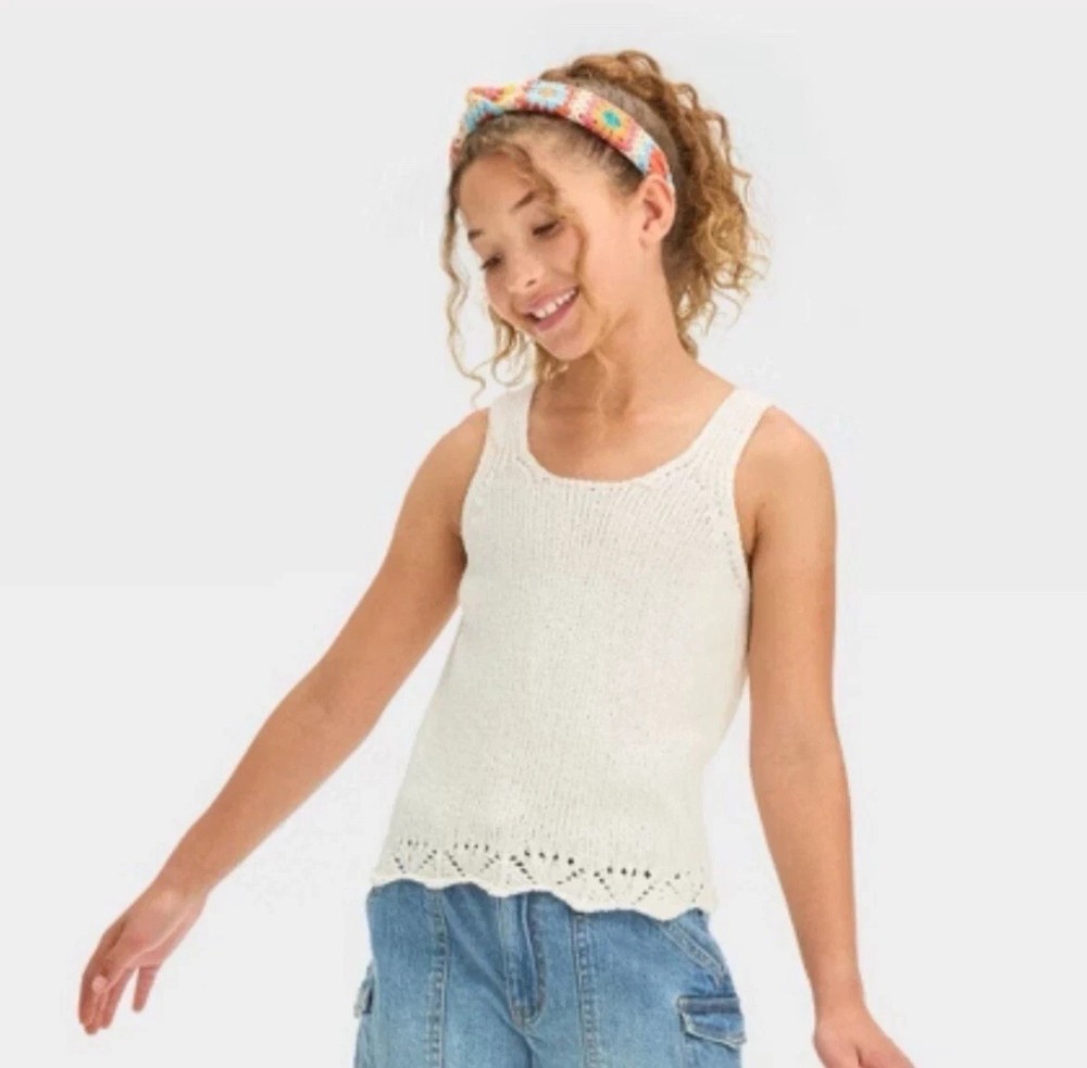 Art Class Girls' Sleeveless Knit Pullover Sweater Tank Top size L (10-12)
