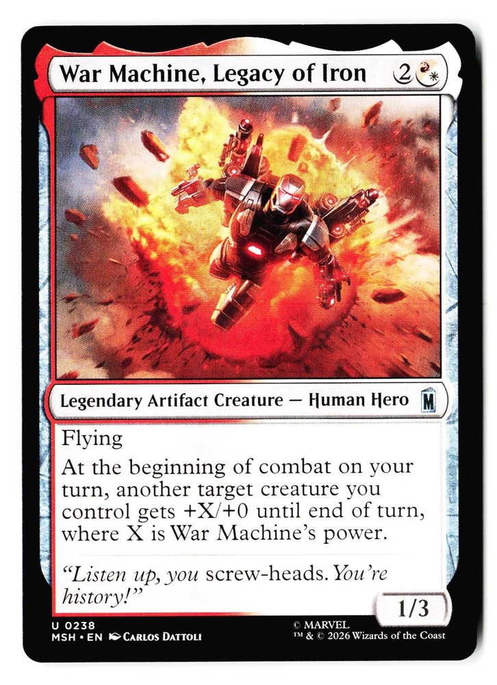 War Machine, Legacy of Iron 238 Marvel Super Heroes Magic: The Gathering