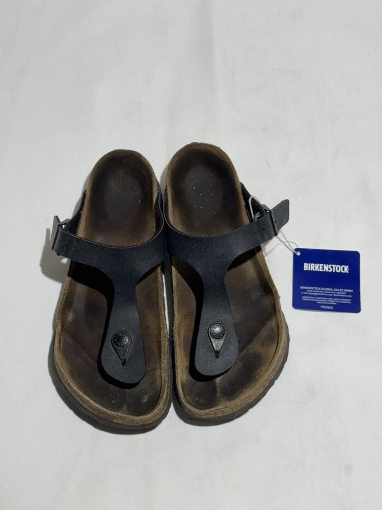 Birkenstock Gizeh Sandals Black Birko-Flor Size 37 Women’s 6 Regular Fit