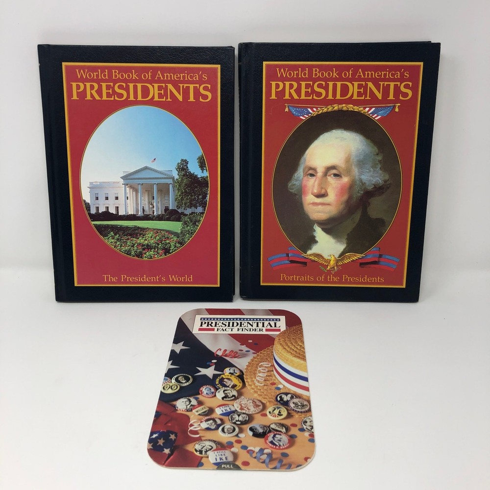 World Book of America's Presidents Set Vol 1 & 2 Portraits and Presidents World