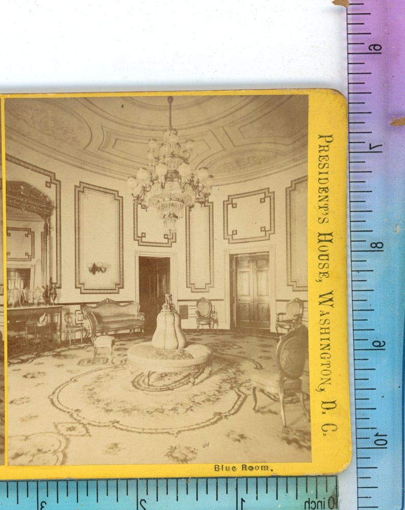 Blue Room White House Washington DC C. Seaver Imperial Stereoview
