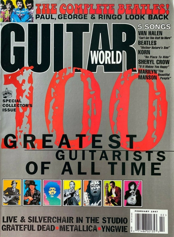Guitar World Magazine February 1997 Collector's Issue 100 Greatest Guitarist