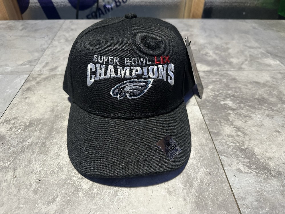Philadelphia Eagles Black Super Bowl LIX Champions Cap NWT