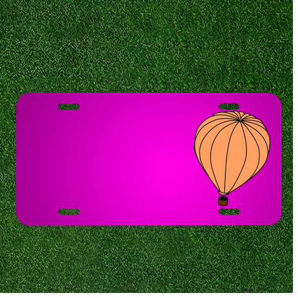 Custom Personalized Car License Plate With Add Names To Hot-Air Balloon