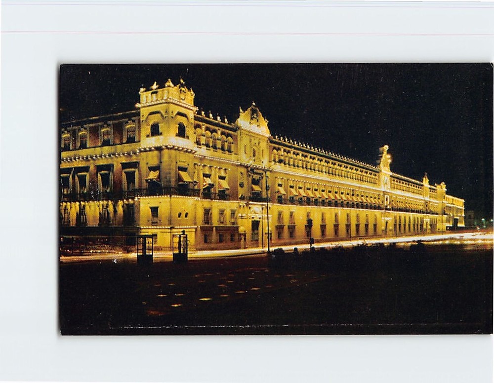 Postcard The National Palace night view Mexico City Mexico