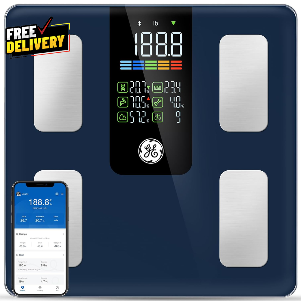 Scale for Body Weight Smart: Digital Bathroom Body Fat Scales 500Lbs for BMI M..