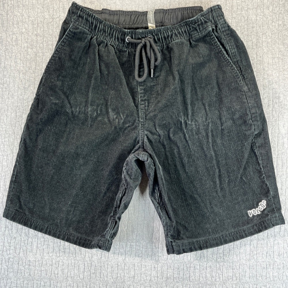 Vintage Volcom Corduroy men S/28-32 Y2K Shorts Skater Elastic Waist Drawstring