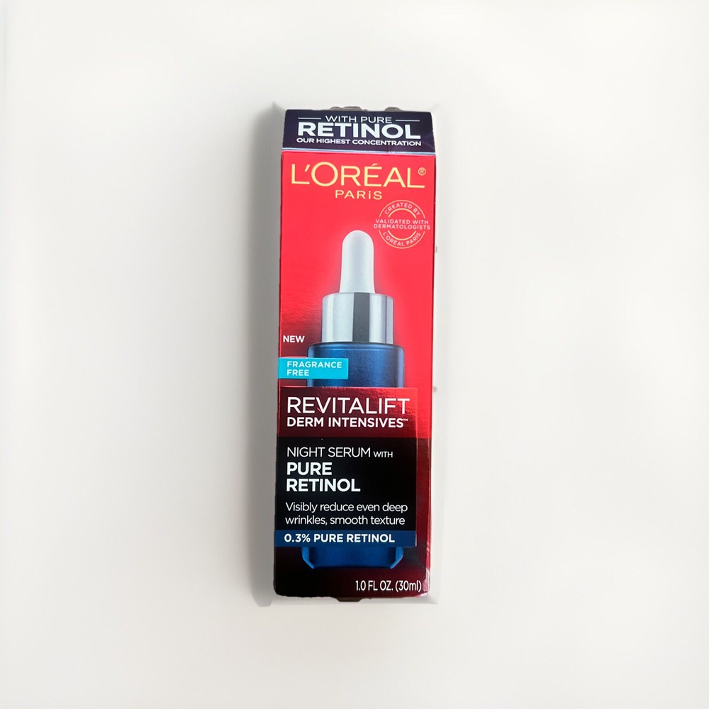 L'Oreal Paris Revitalift Derm Intensives Night Serum 0.3% Pure Retinol 1 fl oz