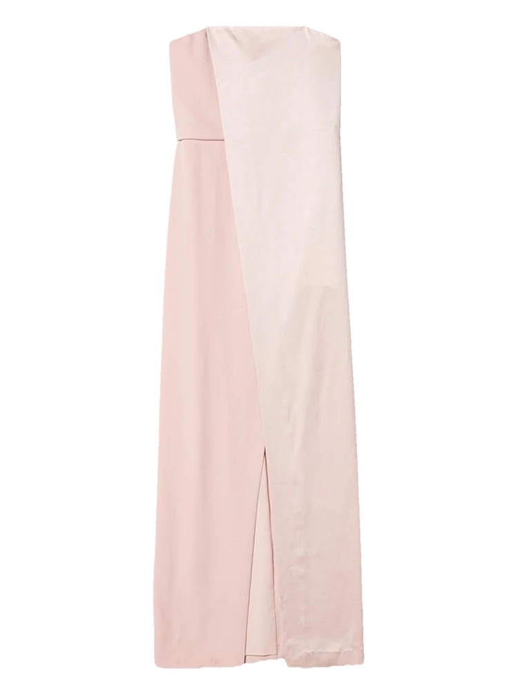 NWT Halston Heritage 'Barely Pink' Strapless Gown with Silk Overlay Size 10