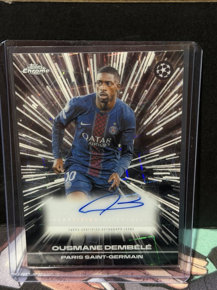2024-25 Topps Chrome Uefa Club Competitions - Black Lazer Autographs Ousmane...