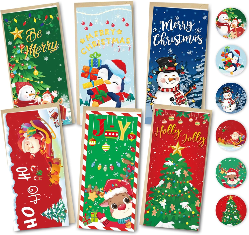 Christmas Money Holders for Cash Gift,24 Pack Christmas Money Cards with Envelop