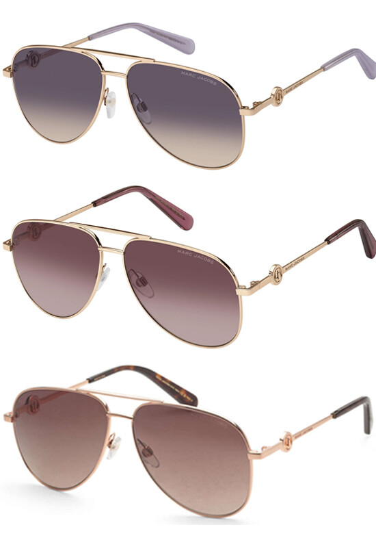 Marc Jacobs Women's Aviator Sunglasses w/ Gradient Lens - MARC653S