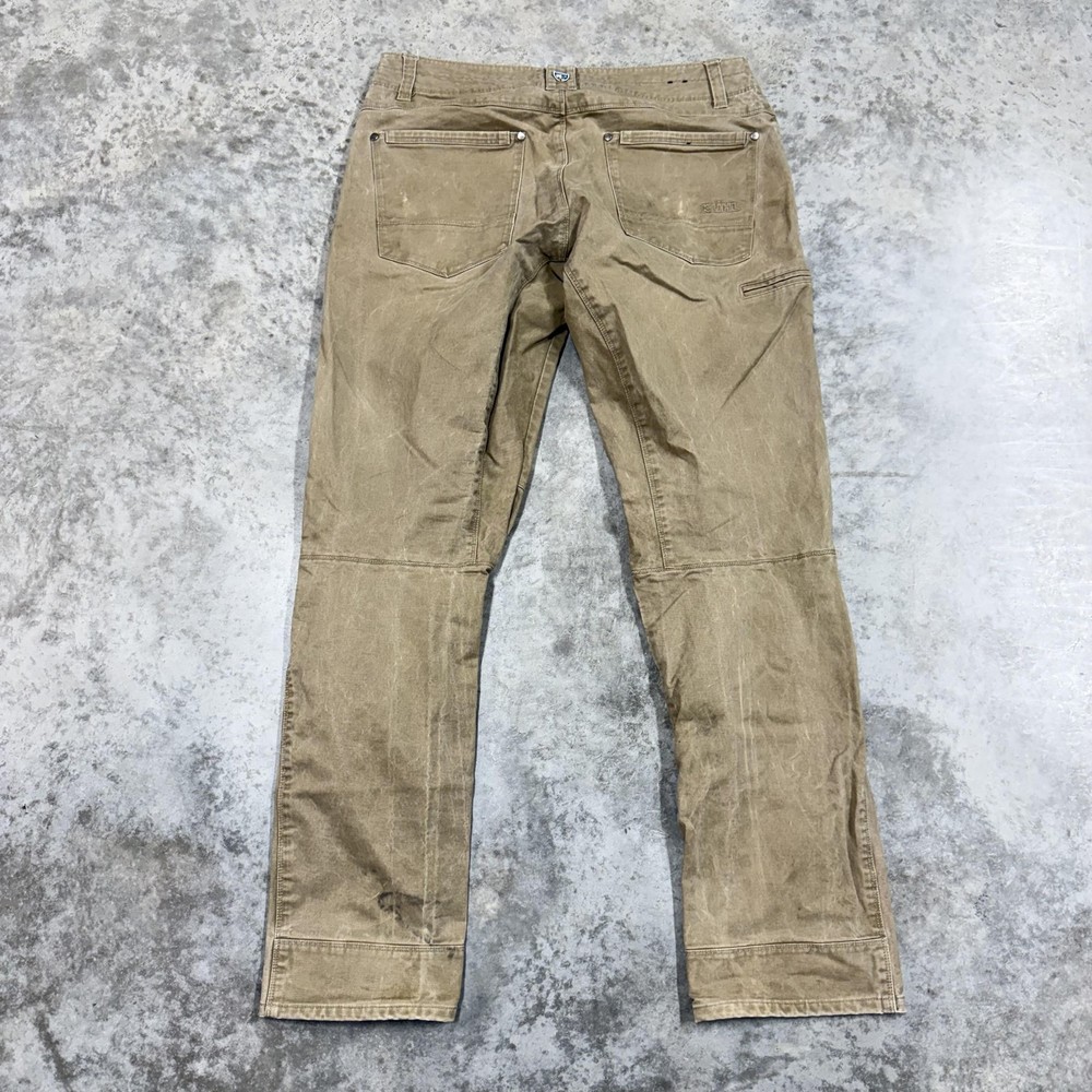 Kuhl Pants Mens 36x34 Brown Rydr Relaxed Khakis Straight Leg Stretch Workwear