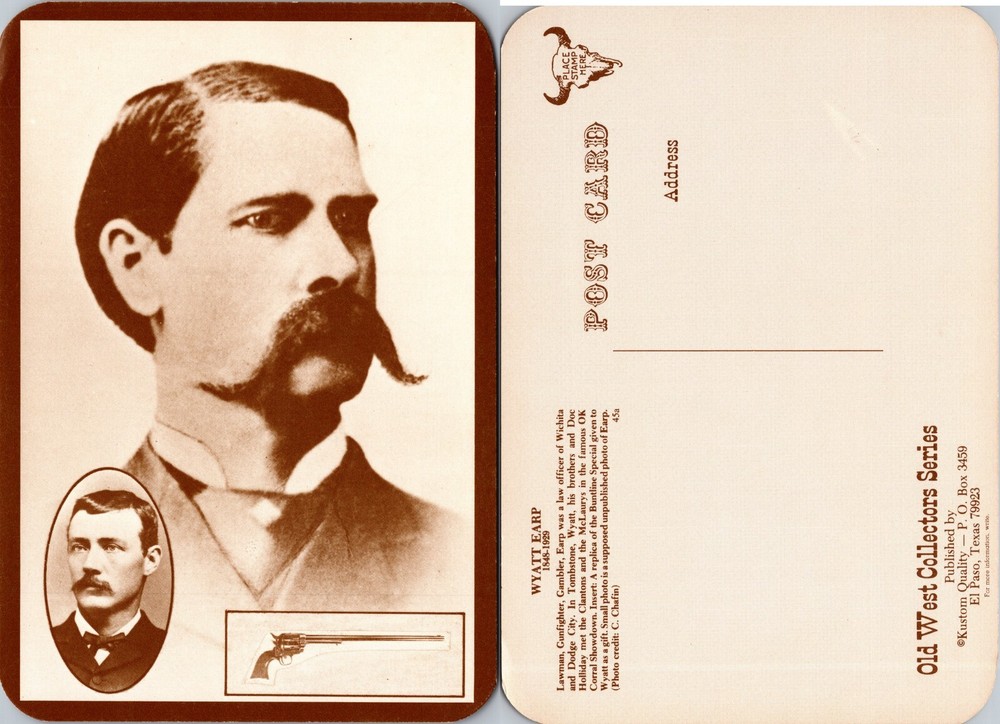 Continental Wyatt Earp Old West Collectors Series Postcard