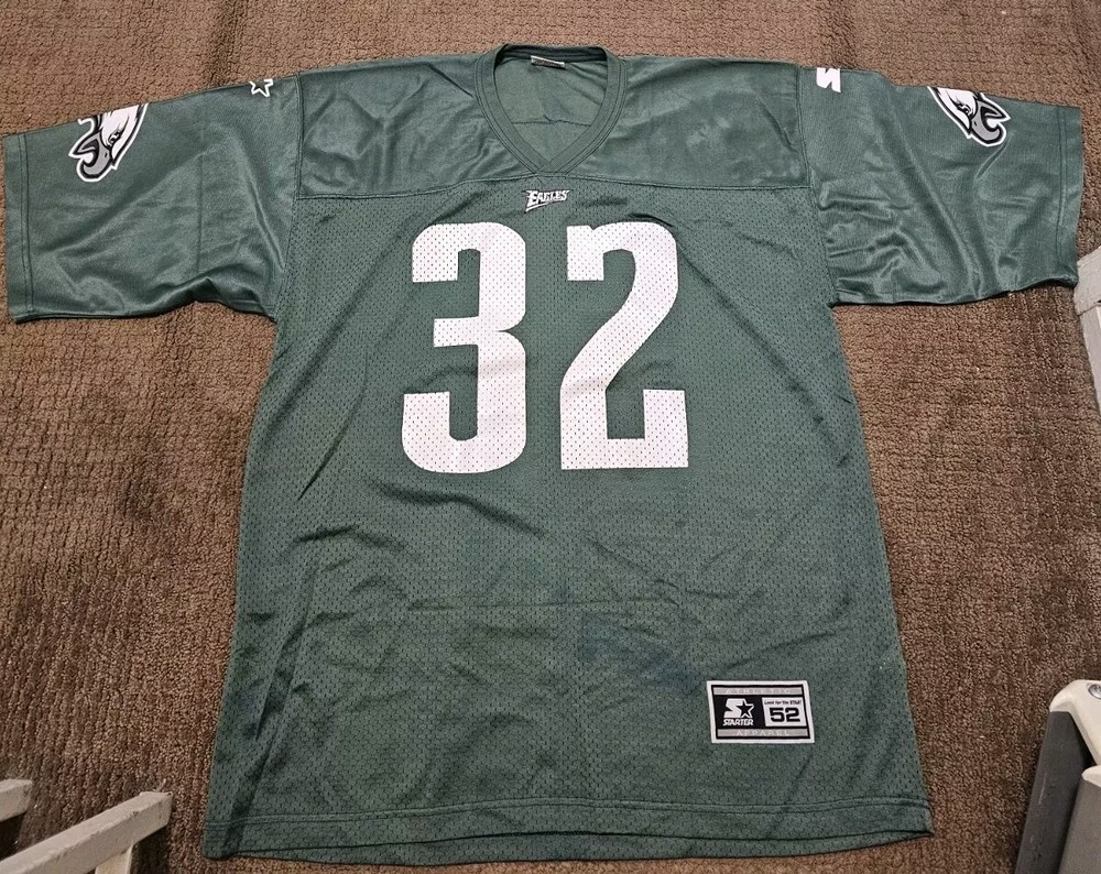 VTG 90s Starter PHILADELPHIA EAGLES # 32 Ricky Watters Men's Green JERSEY - XL