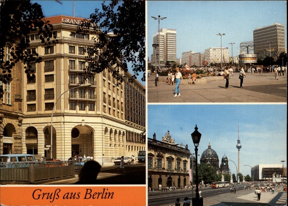 Gruss Aus Berlin Grandhotel Berlin East Germany vintage postcard v222