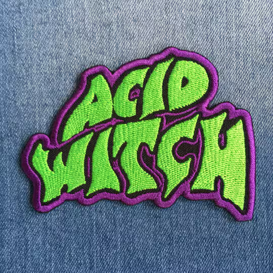 ACID WITCH logo embroidered patch Hooded Menace Coffins Nunslaughter-image