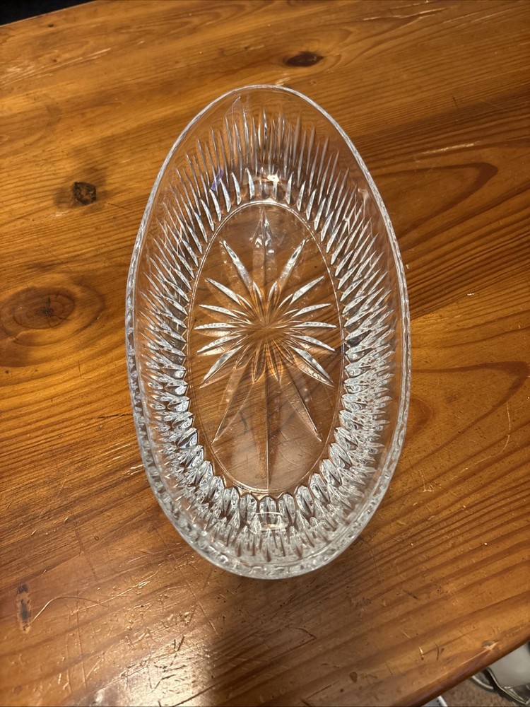 Vintage Princess House Crystal Oval Serving Dish