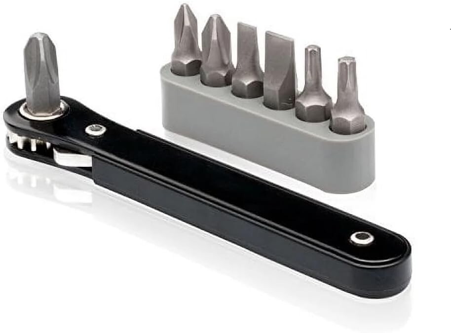 NEIKO 03044A 1/4-Inch Drive Mini Ratchet Screwdriver Set 8-Piece Cr-V Steel Tight Space Tool