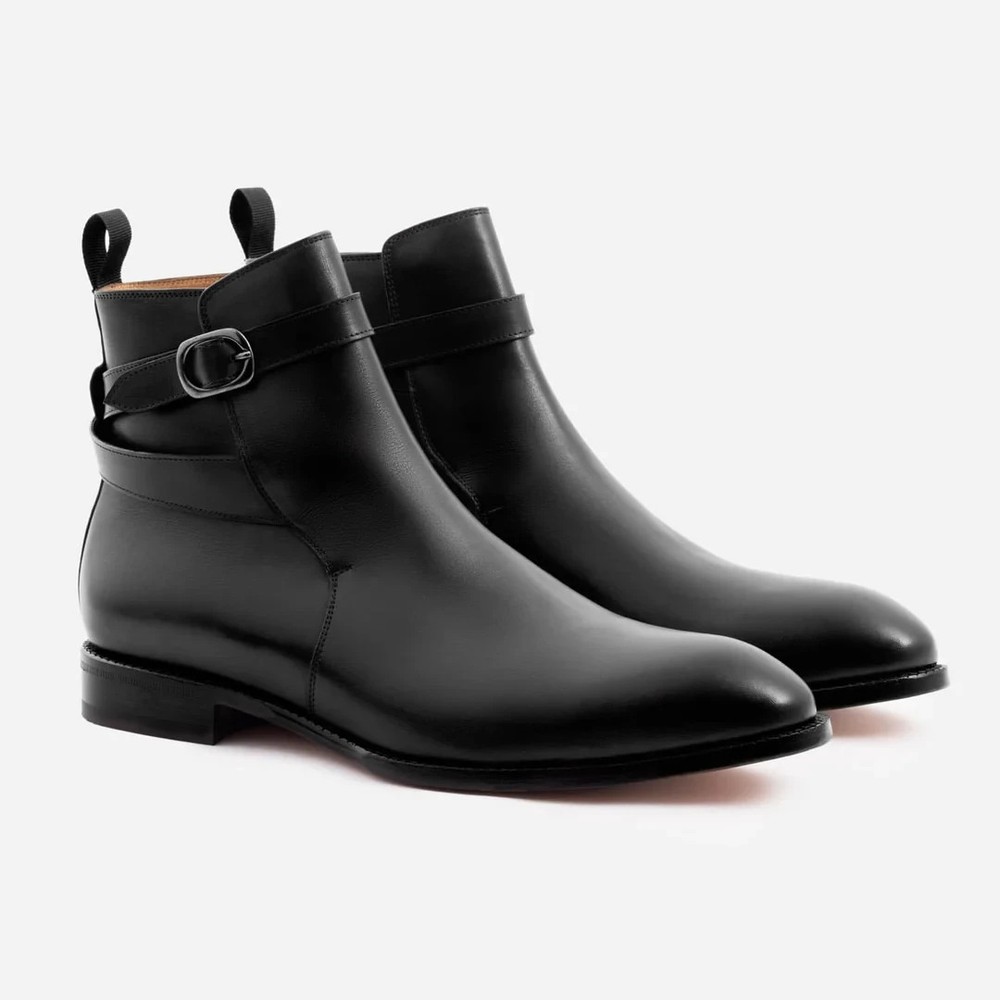 Douglas Jodhpur Black Leather Boots for Men
