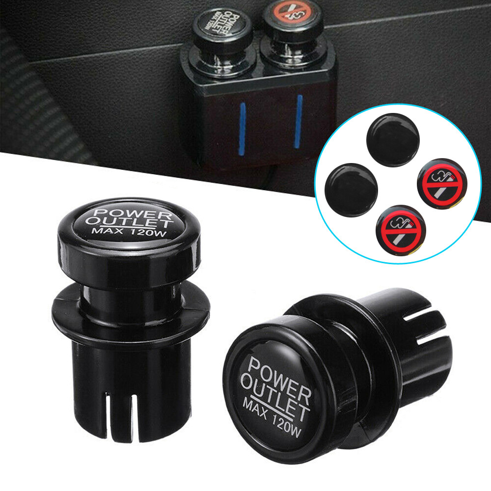 2x Car Cigarette Lighter Plug Outlet Cover Caps Socket Car Accessories 12V 21mm