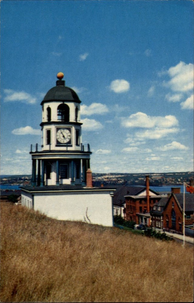Old Town Clock ~ Citadel Hill Halifax Nova Scotia Canada ~ 1950s-60s postcard