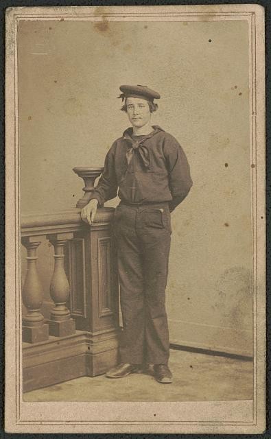 New Orleans LA Unidentified Sailor Union Uniform 1860s Civil War Portrait