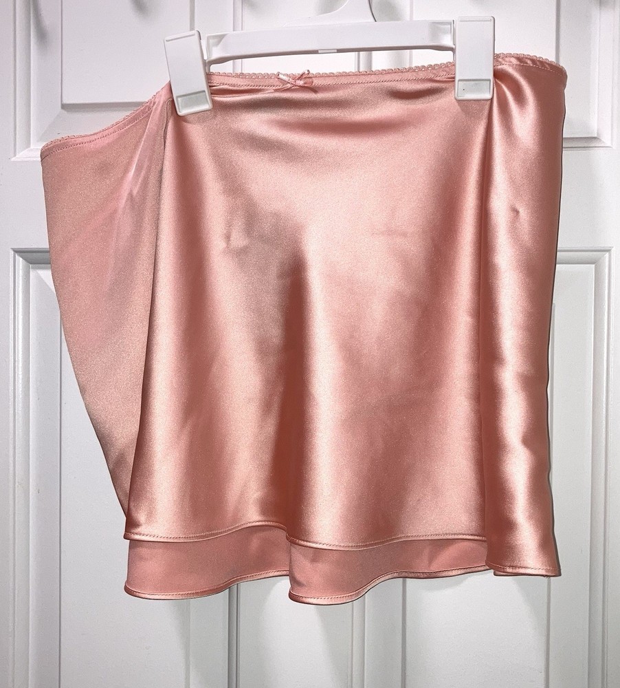 NEW Wild Fable Women's Satin Mini Skirt Peach Orange Size Large