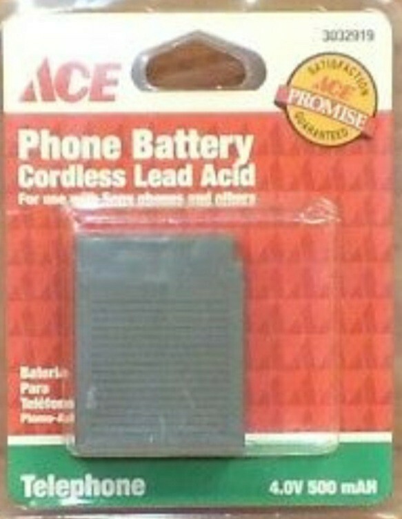 Three Ace Phone Battery Cordless Lead Acid 3032919 4.0v 500 Mah-image
